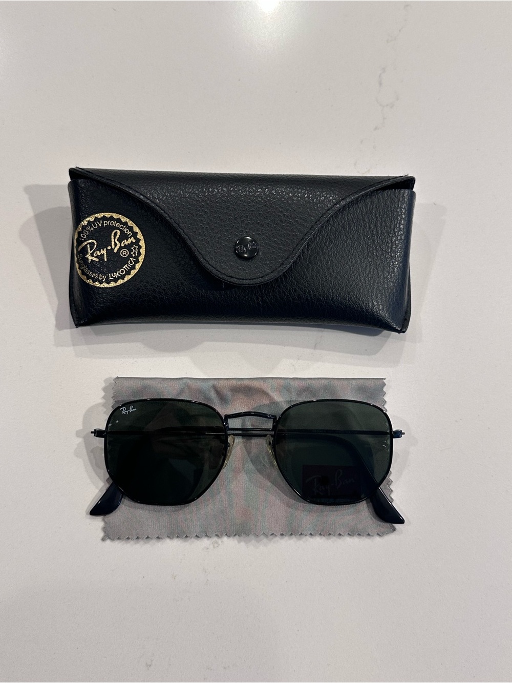 Black Ray- Ban Hexagonal Lenses